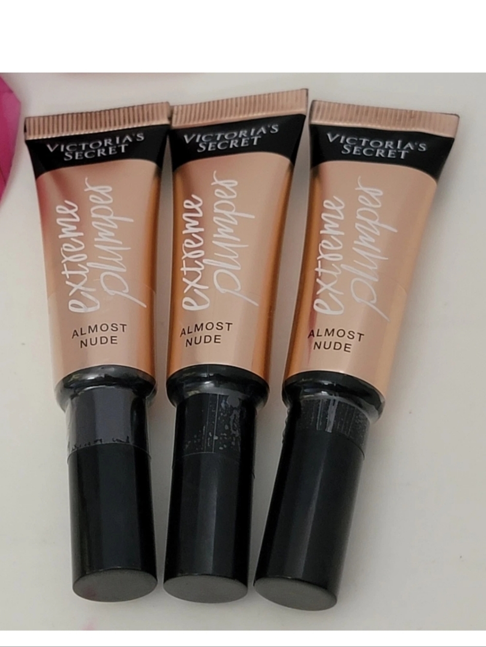 3 pk VICTORIA SECRET EXTREME PLUMPER ALMOST NUDE 0.38 oz SEALED
